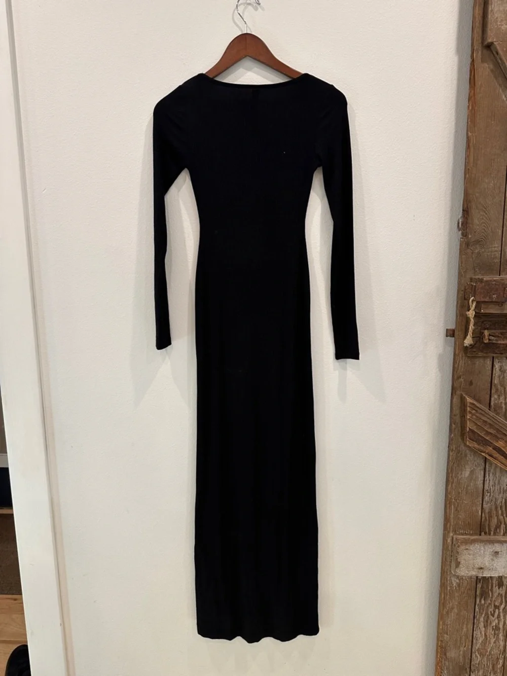 SKIMS Onyx Black Soft Lounge Long Sleeve Dress size Small - Picture 4 of 5